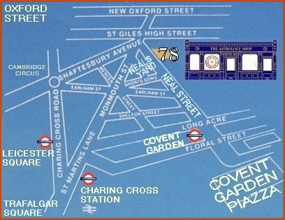 Map of 78 Neal Street and surrounding area
